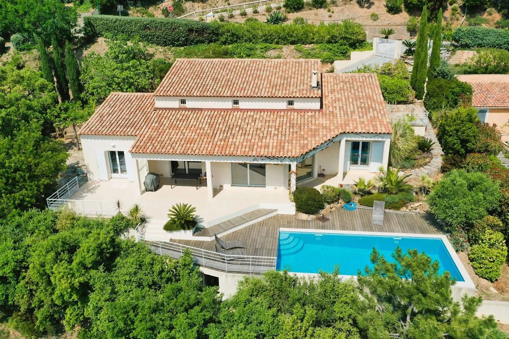 Villa Les Romarins Pour 8 Personnes Avec Vue Mer Panoramique Et Piscine Chauffee A La Londe-Les-Maures 0*,